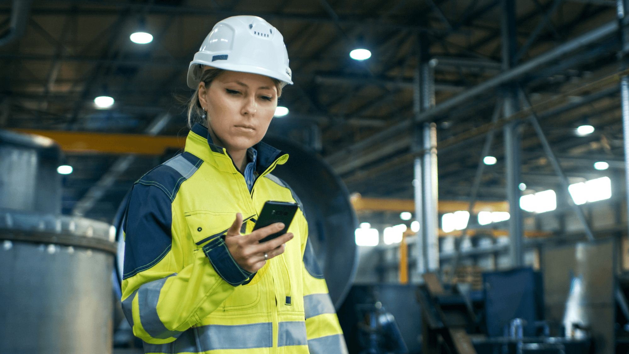 employee using cell-phone